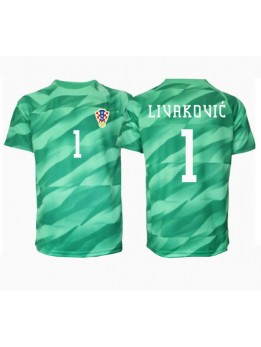 Kroatien Dominik Livakovic #1 Målvakt Replika Borta Kläder EM 2024 Kortärmad
